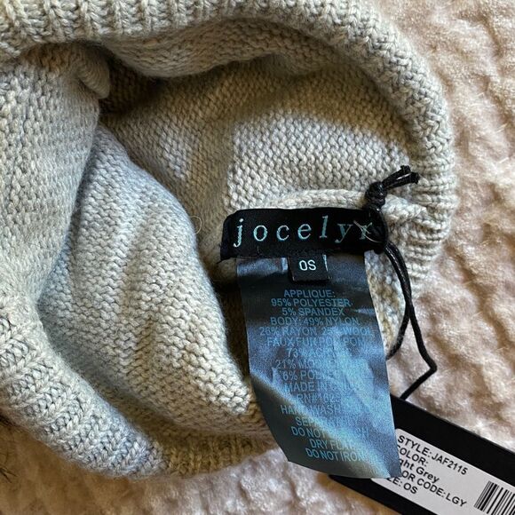 Jocelyn Silver Sequin Beanie with Pom-Pom